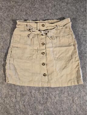 Jones Utility Cargo Mini Skirt Khaki Skirt Belted 90s Y2K